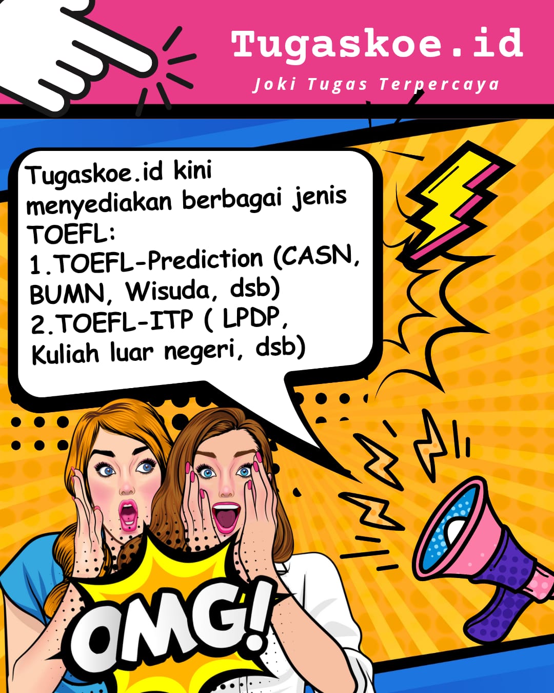 Joki TOEFL ITP ETS untuk LPDP, kerja luar negeri, TOEFL BUMN, CPNS, CASN, Wisuda